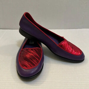 Grasshoppers By Keds Red Hat Society Purple Leather Shoes